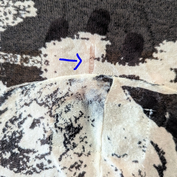 Allsaints Ara Ikat Black Cream Sweater Jumper Abstract Oversized Sharkbite VTG 8 - Picture 11 of 12